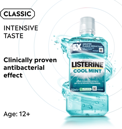 Listerine Cool Mint bain de bouche pour une haleine fraîche