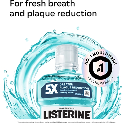 Listerine Cool Mint bain de bouche pour une haleine fraîche