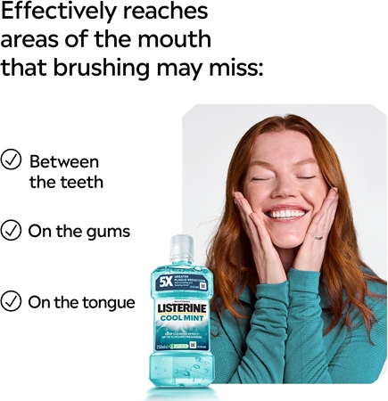 Listerine Cool Mint bain de bouche pour une haleine fraîche