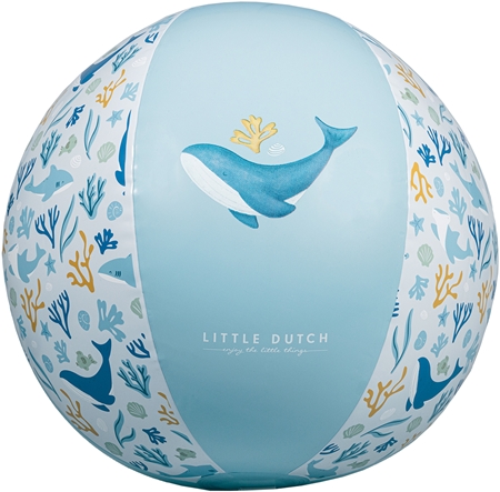 Little Dutch Ocean Dreams Beach Ball Blue nafukovací míč