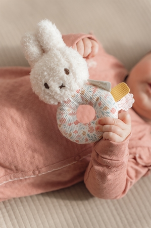 Little Dutch Miffy Fluffy Lucky Blossom Rattle Toy chrastítko