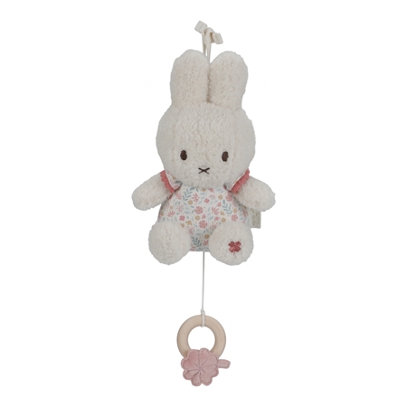 Little Dutch Miffy Fluffy Lucky Blossom Music Box kontrastní závěsná hračka s melodií