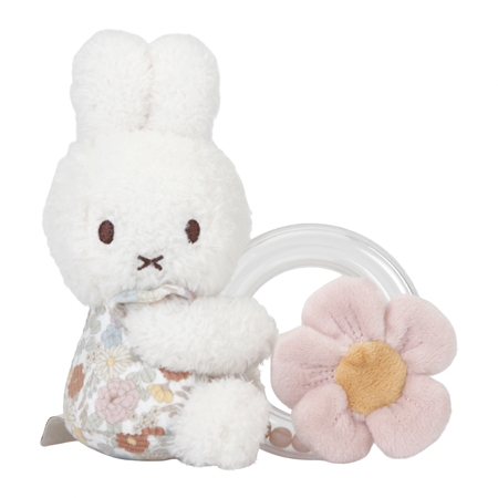 Little Dutch Ring Rattle Miffy Vintage Flowers chrastítko
