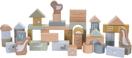Little Dutch Building Blocks kostky ze dřeva