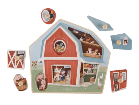 Little Dutch Little Farm Wooden Puzzle пазл з деревини