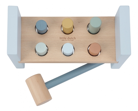 Little Dutch Forest Friends Pounding Bench joc interactiv de lovit cu ciocanul