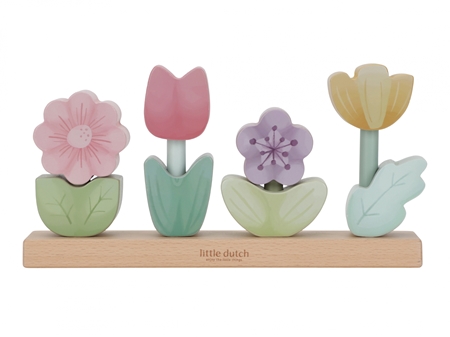 Little Dutch Fairy Garden Stacking Puzzle Flowers jucărie cu activități