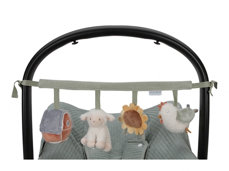 Little Dutch Little Farm Stroller Toy Chain viseća igračka kontrastnih boja