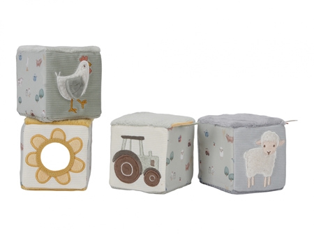 Little Dutch Little Farm Set of Soft Cubes plyšové kocky