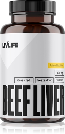 LivLife Grass Fed Beef Liver kapsle pro udržení vitality