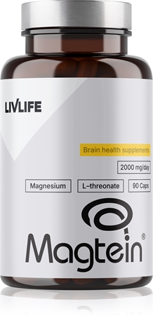 LivLife Magtein® Magnesium L-Threonate kapsle pro podporu normální činnosti nervové soustavy, svalů, zubů a snížení míry únavy
