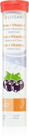 LIVSANE Iron + Vitamin C Black currant Brausetabletten zur ...