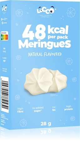 Locco Meringues 48 kcal per pack kalorienarme Baisers ohne Zuckerzusatz