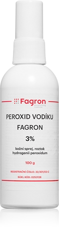 Fagron Peroxid vodíku 3% kožní sprej, roztok na dezinfekci kožních ran nebo výplachům úst při zánětech v dutině ústní