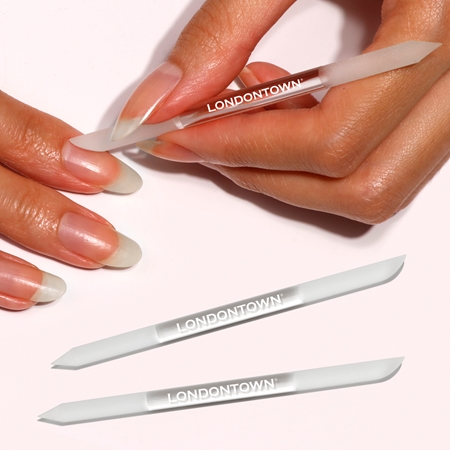 LONDONTOWN Glass Cuticle Pusher pomůcka k zatlačení a odstranění nehtové kůžičky