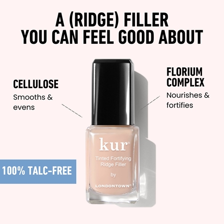 LONDONTOWN Kur Tinted Fortifying Ridge Filler gladilni podlak za nohte za suhe in krhke nohte