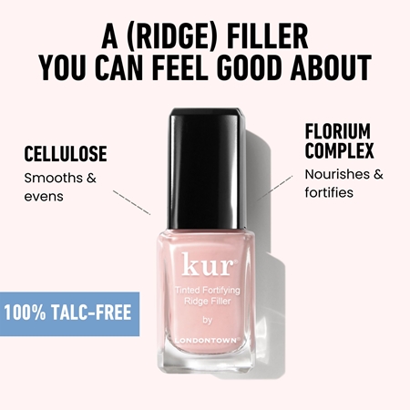 LONDONTOWN Kur Tinted Fortifying Ridge Filler gladilni podlak za nohte za suhe in krhke nohte