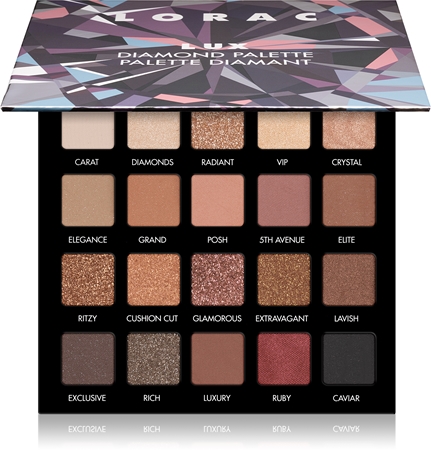 Lorac LUX Diamond paleta de sombras com espelho pequeno