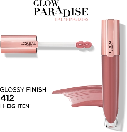 L’Oréal Paris Glow Paradise Balm in Gloss lip gloss cu acid hialuronic