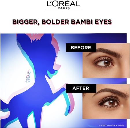 L’Oréal Paris Faux Cils Bambi Oversized Eye mascara cils volumisés, allongés et séparés