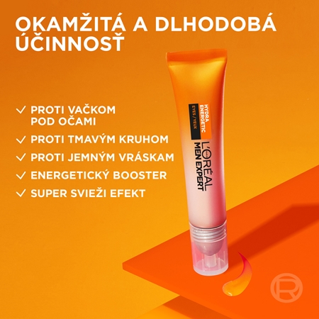 L’Oréal Paris Men Expert Hydra Energetic očná starostlivosť proti opuchom a tmavým kruhom