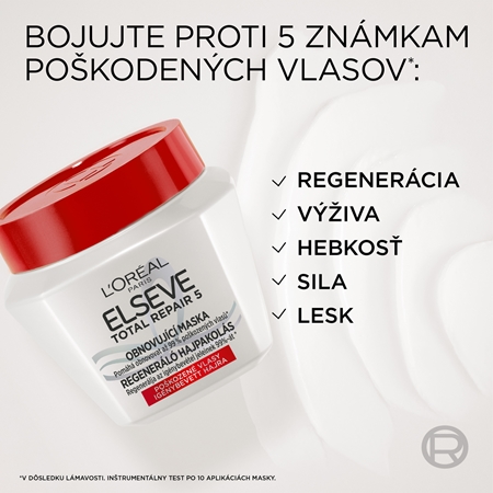 L’Oréal Paris Elseve Total Repair 5 regeneračná maska na vlasy s keratínom