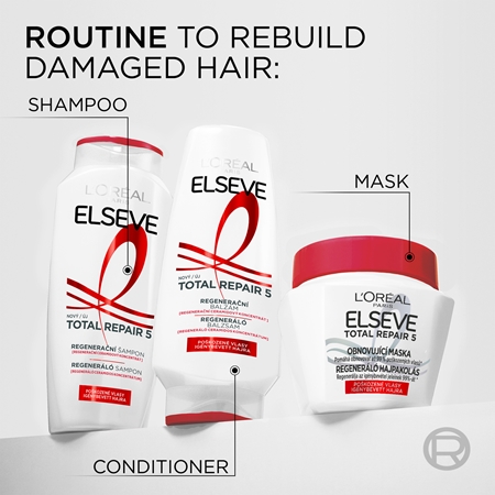 L’Oréal Paris Elvive Total Repair 5 maschera rigenerante per capelli con cheratina