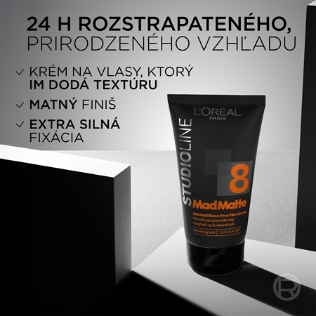L’Oréal Paris Studio Line Mad Matte krém na vlasy so zmatňujúcim efektom