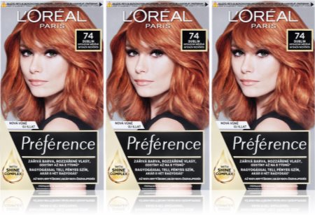 L’Oréal Paris Préférence βαφή μαλλιών 74 Dublin (επωφελής συσκευασία) απόχρωση