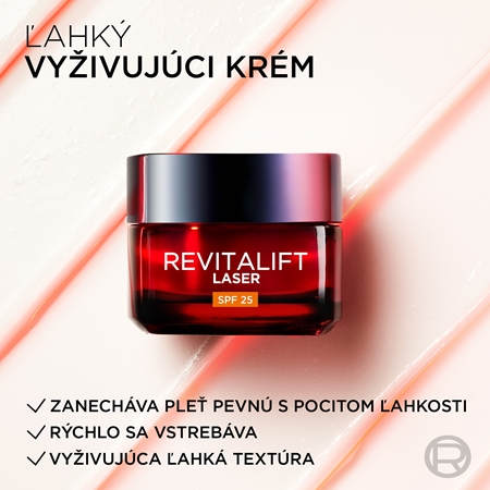 L’Oréal Paris Revitalift Laser denný krém na tvár s intenzívnou výživou SPF 25