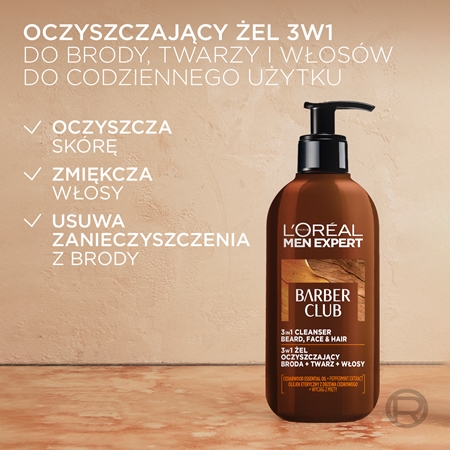 L’Oréal Paris Men Expert Barber Club żel do mycia brody, twarzy i włosów