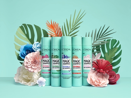 L’Oréal Paris Magic Shampoo Rose Tonic suchý šampón pre objem vlasov, ktorý nezanecháva biele stopy