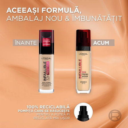 L’Oréal Paris Infaillible 32H Fresh Wear fard lichid de lunga durata