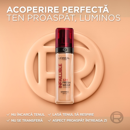 L’Oréal Paris Infaillible 32H Fresh Wear fard lichid de lunga durata