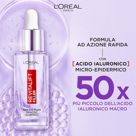 L’Oréal Paris Revitalift Filler siero antirughe con acido ialuronico