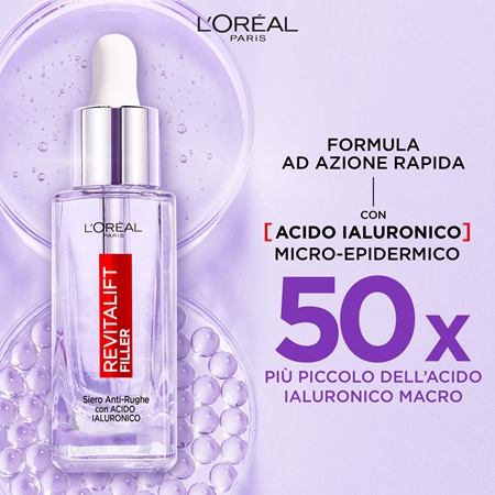 L’Oréal Paris Revitalift Filler siero antirughe con acido ialuronico