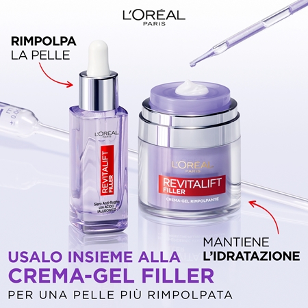L’Oréal Paris Revitalift Filler siero antirughe con acido ialuronico