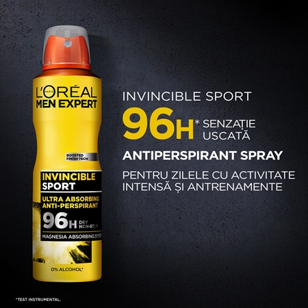 L’Oréal Paris Men Expert Invincible Sport spray anti-perspirant pentru barbati