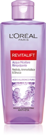 L’Oréal Paris Revitalift Filler água micelar hidratante contra os primeiros sinais de envelhecimento