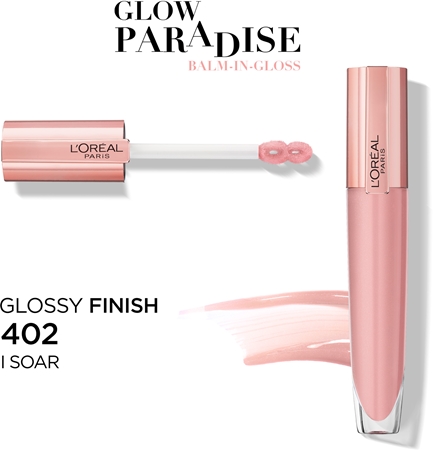 L’Oréal Paris Glow Paradise Balm in Gloss Lūpu spīdums ar hialuronskābi