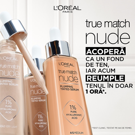 L’Oréal Paris True Match Nude Plumping Tinted Serum ser pentru uniformizarea nuantei tenului