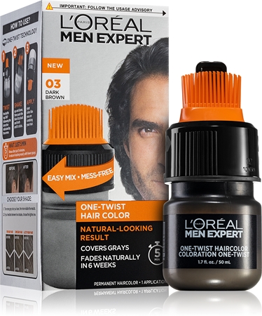 Teinture Capillaire L'Oréal Men Expert One Twist - Couleur Brun Naturel 02 - Boîte Neuve