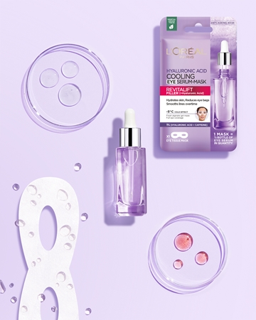 L’Oréal Paris Revitalift Filler Filler maseczka w płachcie o działaniu rozjaśniającym i nawilżającym do oczu