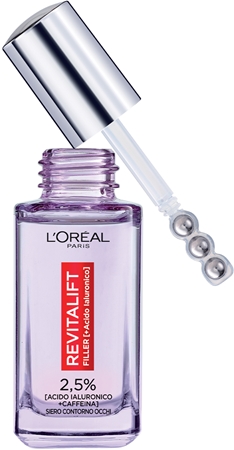 L’Oréal Paris Revitalift Filler siero occhi illuminante con acido ialuronico