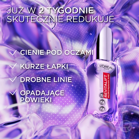 L’Oréal Paris Revitalift Filler rozjaśniające serum pod oczy z kwasem hialuronowym