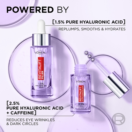 L’Oréal Paris Revitalift Filler sérum illuminateur yeux à l'acide hyaluronique
