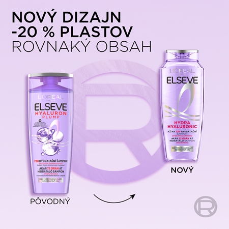 L’Oréal Paris Elseve Hyaluron Plump hydratačný šampón s kyselinou hyalurónovou