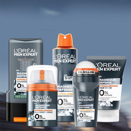 L’Oréal Paris Men Expert Magnesium Defence gel douche hypoallergénique pour homme