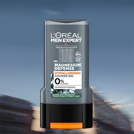 L’Oréal Paris Men Expert Magnesium Defence gel douche hypoallergénique pour homme