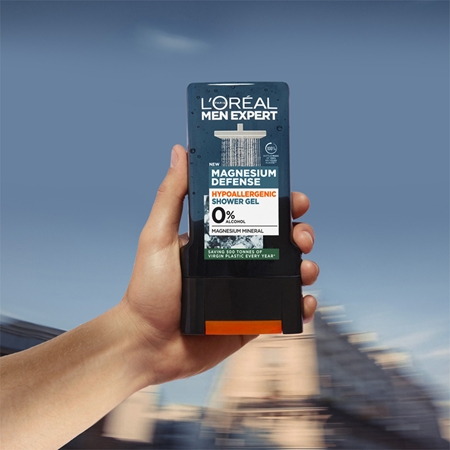 L’Oréal Paris Men Expert Magnesium Defence gel douche hypoallergénique pour homme